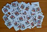 50 2ND CLASS UNFRANKED ON PAPER CHRISTMAS STAMPS
