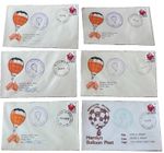 1972 Australian Balloon Safari Flown Covers Set x6 - Zeus Pilot Signed Stamp