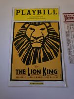 The Lion King Broadway Playbill April 2002 With Tickets & Receipt Showbill VTG