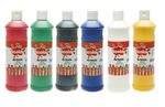 6 x 600ml Scola Artmix Ready Mixed Poster Paint Assorted Kids Washable Art Paint