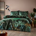Paoletti Siona Jungle Print 100% Cotton Duvet Cover Set