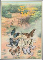 Zambia S/S Butterflies of the World 2000 MNH-9 Euro