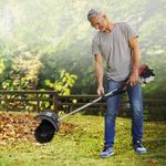 1000W 4Stroke Gas Power Brush Broom Driveway Sweeper Artificial Grass Snow Clean