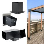 Sturdy Wall Mount Pergola Brackets for Slanted Roof For 4x4 inch Posts