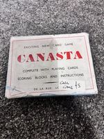 Vintage De La Rue Canasta Card Game Set Complete With Playing Cards Boxed
