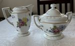 Vintage Rosenthal Germany Maria Floral Rose Sugar & Creamer Set.