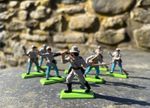 Britains Deetail Confederate Soldiers x8 1971 Vintage American Civil War Figures
