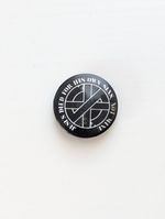 Crass Anarcho Punk Vintage Pin Badge Jesus Died For His Own Sins Not Mine