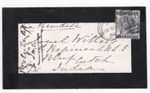 1884 QV 5d INDIGO ON MOURNING COVER TO COLONEL WITHERS 25th NATIVE REGT INDIA