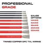 Cable Wire 14/16/18/20/22 AWG Gauge Tinned Copper OFC TXL (Auto / RC / Hobby)