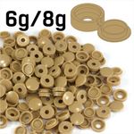 OAK Light Brown Wood PLASTIC SCREW COVER CAPS HINGED FOLD OVER SIZE 6g/8g GAUGE