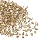 Crushed Glass Chips 2-4mm x 20g Irregular Metallic Glass Champagne Gold