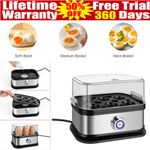 Electric Multi Egg Cooker - 6 Egg Capacity Boiler, Hard & Poached Eggs Steamer