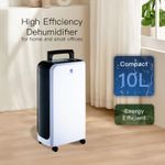 Compact dehumidifier for home and small offices, 10Litre/Day, smart compressor