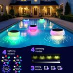 Solar Power Swimming Pool Lights Floating LED Pond Light RGB Hot Tub Spa Lamp UK