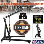 2Ton Mobile Hydraulic Folding Engine Crane Stand Jack Workshop Hoist Lift Lifter