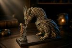 Stunning Dragon Queen with Dragon figurine gothic unique gift