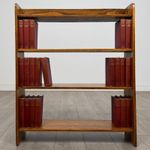  Antique 20th Century Open Bookcase In Golden Oak ( AF-5843 )
