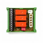 Industrial 3 Relay PCB Control Module M1553 DIP Switch Terminal Block