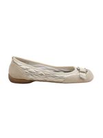 Enzo Angiolini Women's Flat Shoes UK 6.5 Cream Leather with Suede Ballet