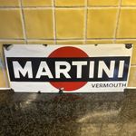 Martini Vermouth Enamel Advertising Sign Bar