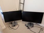 Dual Monitors lot 24" HP 524da Full HD LED 1920 x 108 VGA HDMI