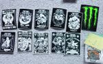 10x 2002 to 2025 Bushy's Isle of Man TT Stickers (Unused) + Mon$ter + 1 free