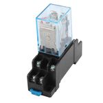 AC 220V/240V Coil 8-Pins DIN Rail Electromagnetic Power Relay 10A LY2J w/ Base