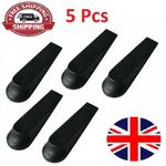 5x Door Stop Wedge Heavy Duty Black  Stoppers Non Slip Home Office Shop UK