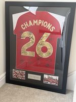 Framed Arsenal Premier 2026 Champions Shirt No COA Team Signature Pls Read Below