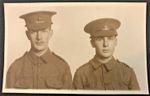 WWI British Army London Regiment Rangers Two Soldiers Photo Postcard