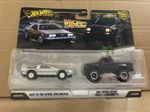 HOT WHEELS PREMIUM DIECAST Back To The Future Time Machine & 1987 Toyota Pickup