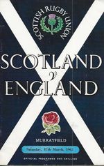 Scotland v England Five Nations International at Murrayfield 17th March 1962