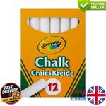 White Chalk 12 Pack - Smooth Writing & Drawing on Blackboards