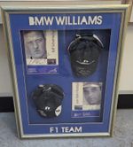 BMW F1 Memorabilia Framed Sign Caps And Photos Of Ralph Schumacher And Juan...