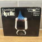 Set of Six Ravenhead Apollo Schapps Port Sherry Glass Vintage Retro 1970’s Boxed