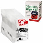 10 X Bags for Numatic Henry Hoover Microfibre Hoover Bags Basil Hetty James