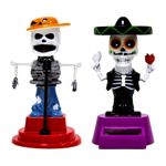 1x Skeleton Solar Powered Dancing Ornament Toy Figure Fun Car Dashboard Figure