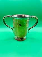 Antique 1830s Silver Plated 1 Pint Double Handled Pub Measure WR VR Marks