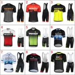 NEW Mens SCOTT Team Cycling Jersey Suit Short Sleeve Tops And Gel Bib Shorts Set