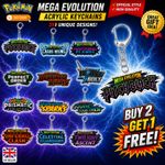 Pokemon TCG Scarlet & Violet Destined Rivals Holographic Binder Tag Keychain