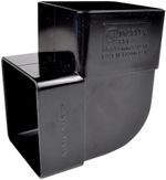 Square Downpipe 90 Degree Bend - Black - FREE Next-Day Delivery