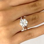 3.50 CT Round Cut IGI Lab Grown Diamond Women Band Set Ring 14k Multi Tone Gold