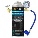 R134a Car Aircon Recharge Kit Gas + Oil + Hose with Gauge AC Regas Refill Top Up