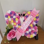 Artificial  Funeral Flower Butterfly Tribute Memorial Wreath Daughter Mum baby