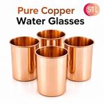100% Pure Copper Drinking Water Glass Tumbler Cup Mug Ayurvedic Health Benefits