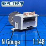 N Gauge Hot Food / Outdoor Catering Trailer - White