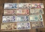 12 x Turkey Lirasi banknotes