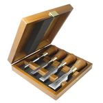 Narex 853750 Wood Line Plus Set of 4 Butt Chisels in a Case 6mm 12mm 20mm & 26mm