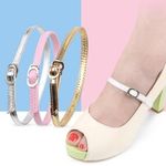 1 Pair Colored Leather Shoe Straps Band For Holding Loose High Heels Shoes New